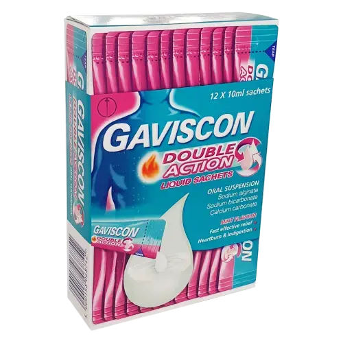 Gaviscon Double Action Liquid Sachets - 12 Sachets - Indigestion
