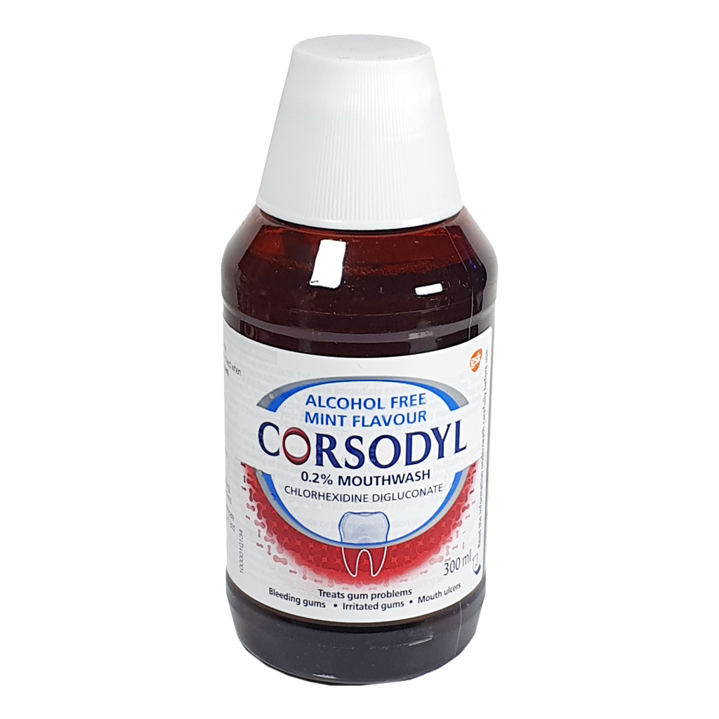 Corsodyl Mouthwash Alcohol Free Mint 300ml - Dental Products