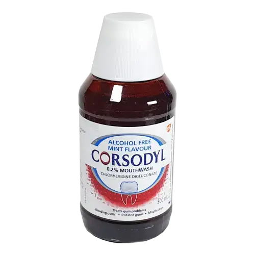 Corsodyl Mouthwash Alcohol Free Mint 300ml - Dental Products