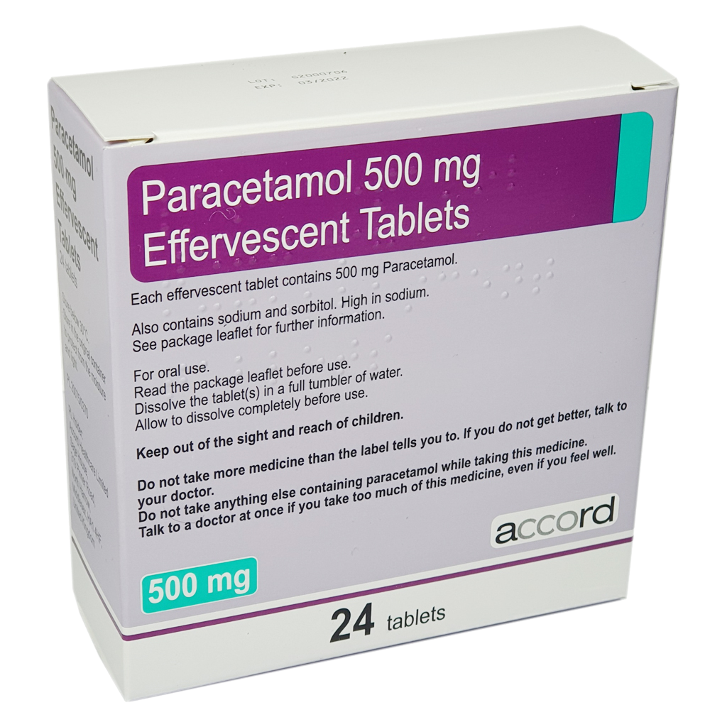 Paracetamol 500mg Soluble Tablets - 24 Tablets - Electrical Health and Diagnotisc Equipment