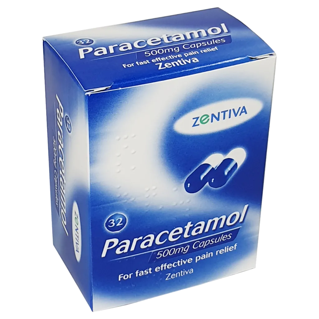 Paracetamol 500mg Capsules - 32 Capsules - Cold and Flu