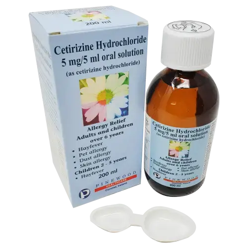 Cetirizine Oral Solution 5mg/5ml 200ml - Cold and Flu