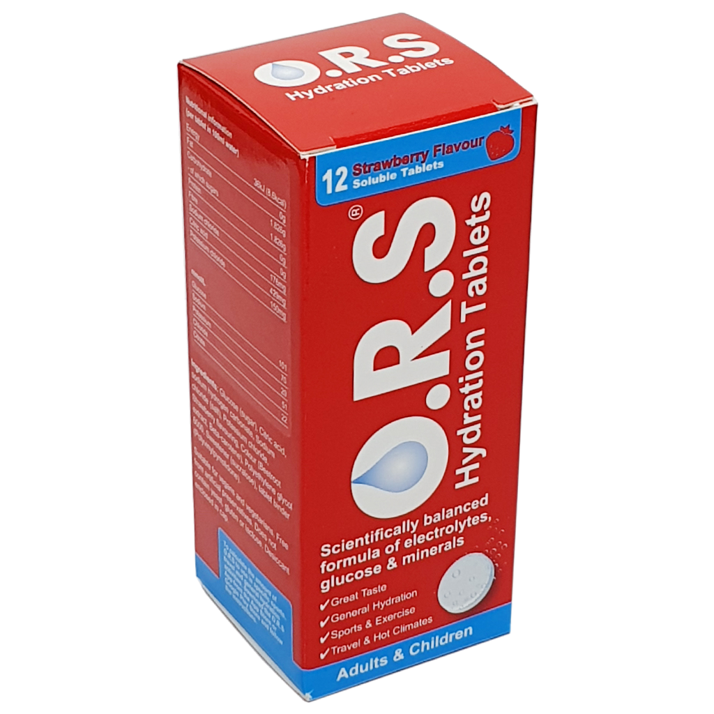 O.R.S Hydration Tablets Strawberry 12 pack - Diarrhoea
