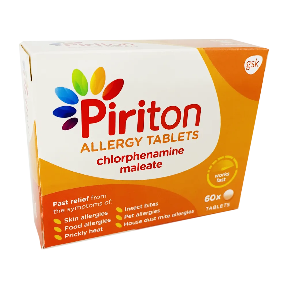 Piriton Allergy 4mg Tablets - 60 Tablets - Allergy and OTC Hay Fever