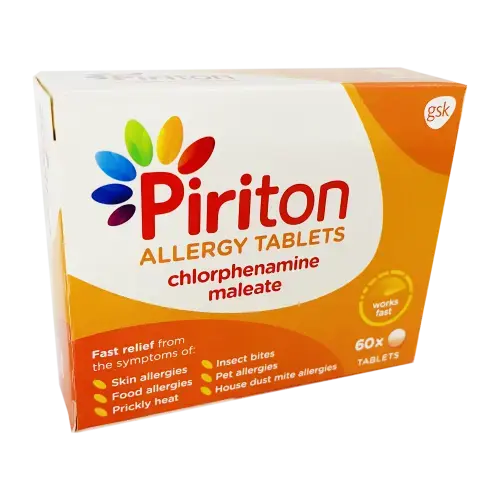 Piriton Allergy 4mg Tablets - 60 Tablets - Allergy and OTC Hay Fever