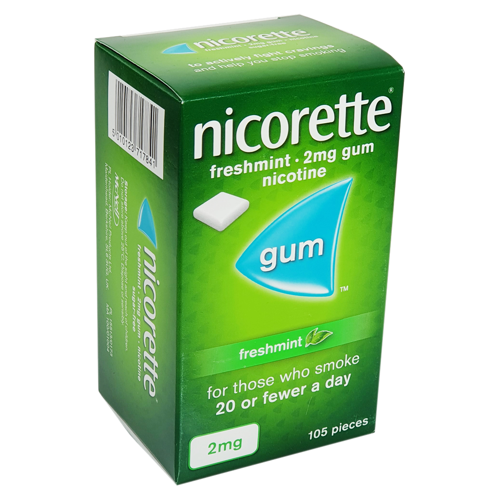 Nicorette Freshmint 2mg Gum 105 peices - Smoking