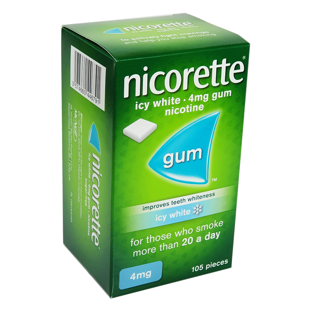 Nicorette Icy white 4mg Gum 105 pieces - Smoking