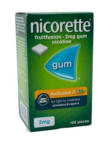 Nicorette Fruitfusion 2Mg Gum 105 Pieces