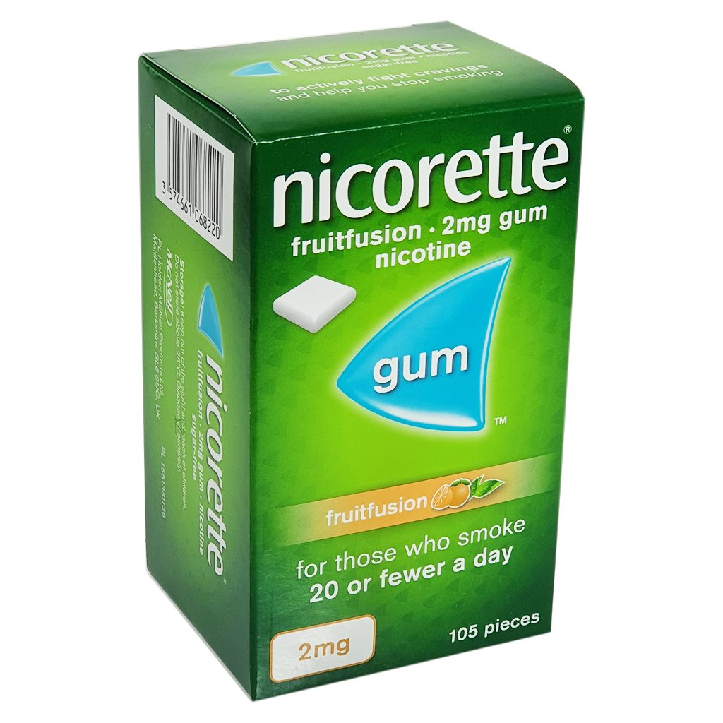 Nicorette Fruitfusion 2mg Gum 105 peices - Smoking