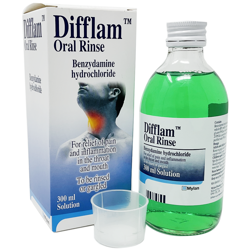 Difflam Oral Rinse 300ml solution - Cold and Flu