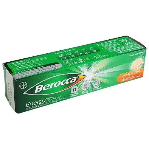 Berocca Multi-vitamin Orange - 15 Tablets - Vitamins and Supplements