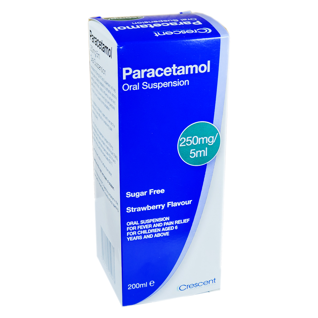Paracetamol 250mg/5ml Sugar Free Suspension 200ml - Pain Relief
