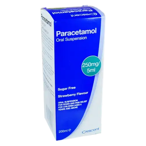 Paracetamol 250mg/5ml Sugar Free Suspension 200ml - Cold and Flu