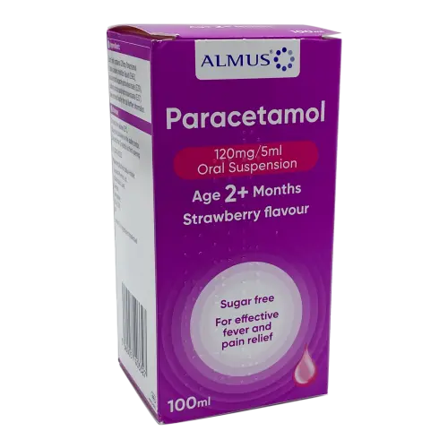 Paracetamol Sugar Free Suspension 120mg/5ml 100ml - Baby and Toddler