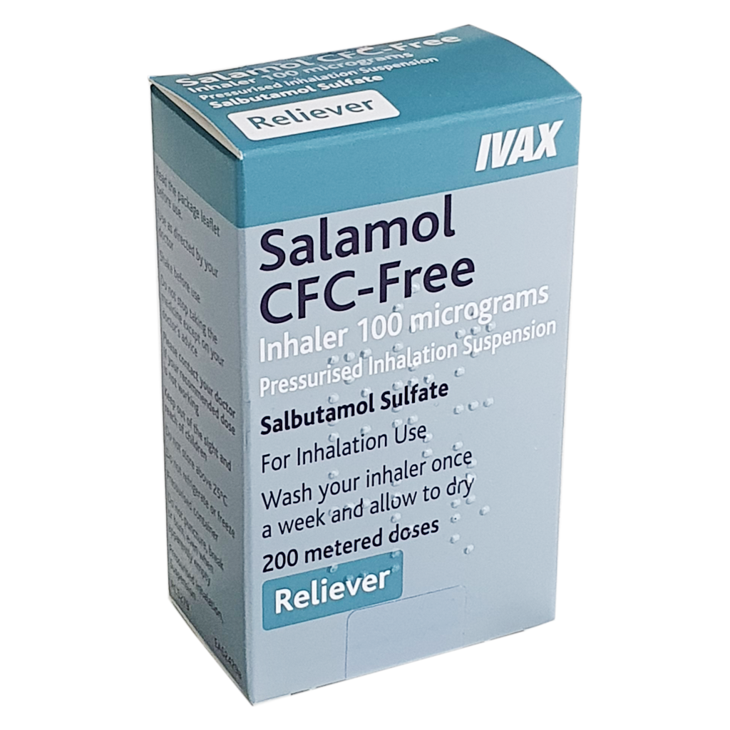 Salamol 100mcg CFC-free inhaler (200 dose) - Asthma