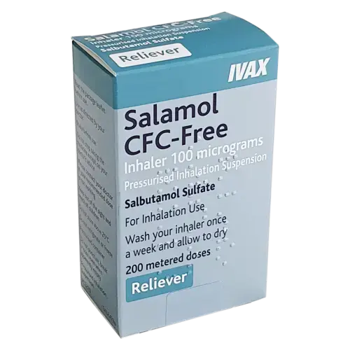Salamol 100mcg CFC-free inhaler (200 dose) - Asthma