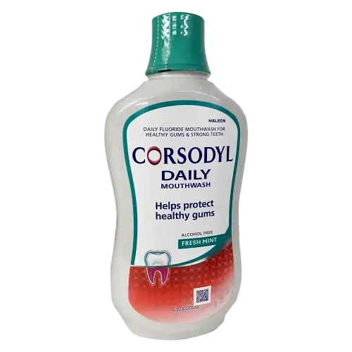 Corsodyl Daily Mouthwash Fresh Mint 500ml Alcohol Free - Dental Products