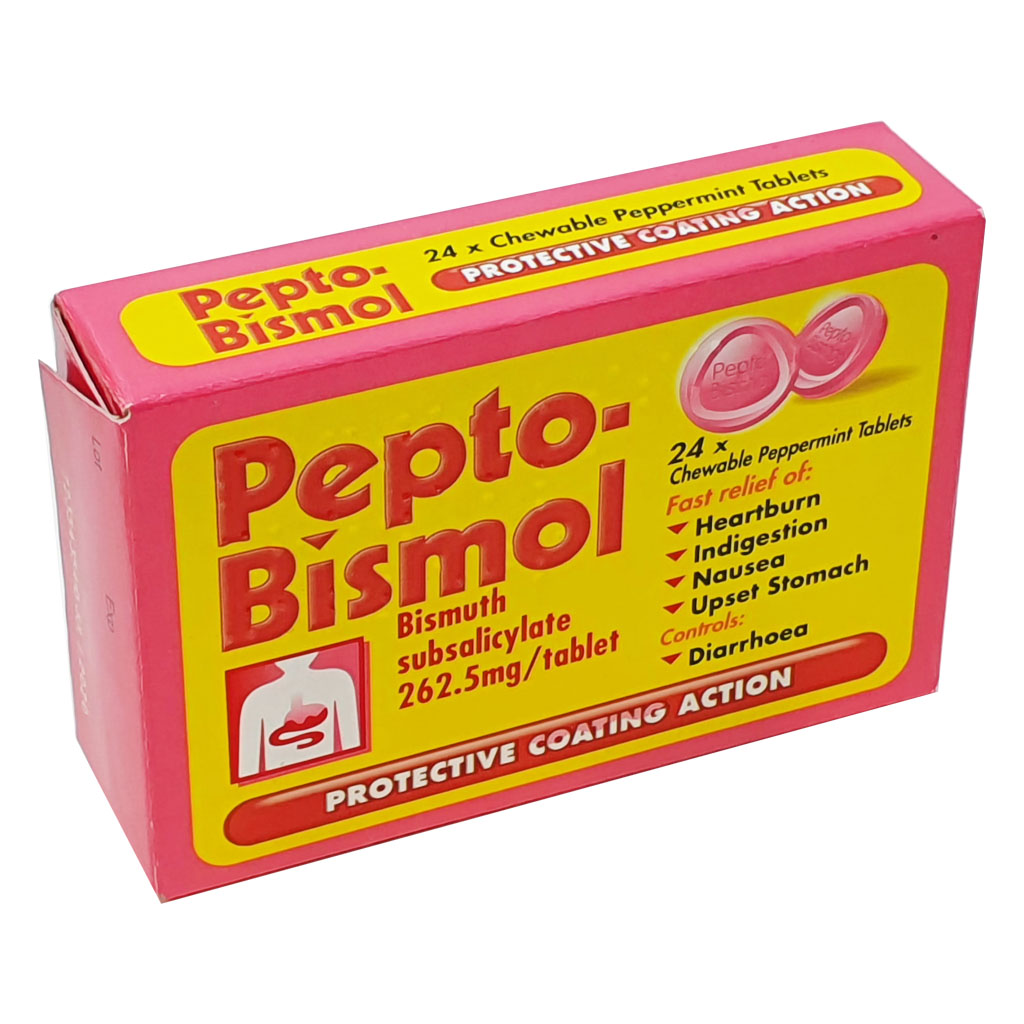 Pepto-Bismol Tablets - 24 Tablets - Indigestion