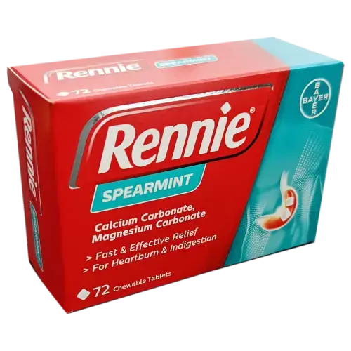 Rennie Spearmint Tablets - 72 tablets - Indigestion
