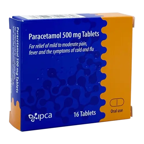 Paracetamol 500Mg Tablets 16Pk Ipca Labs