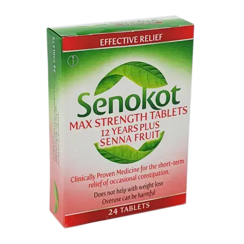 Senokot Max Strength 15mg Tablets - 24 Tablets - Constipation