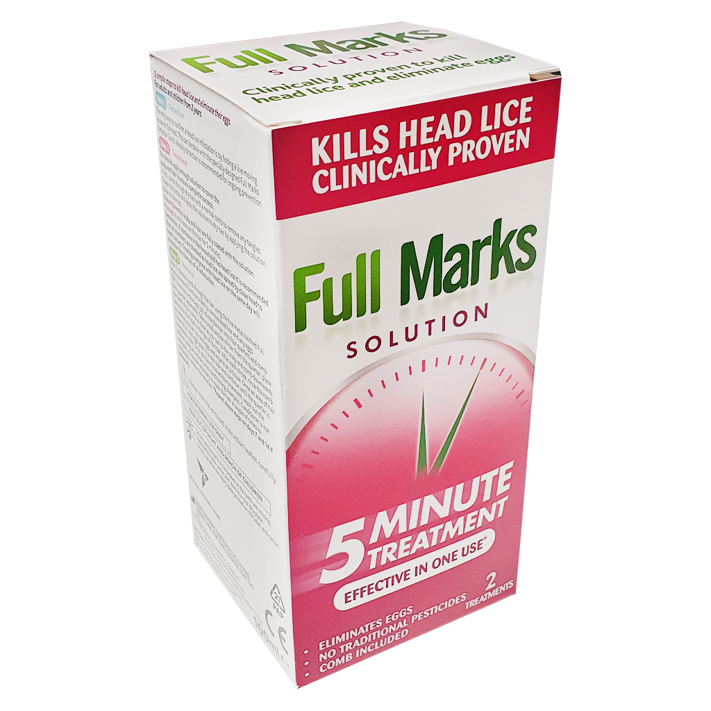 Full Marks Solution - 2 Treatments - 100ml - Head Lice