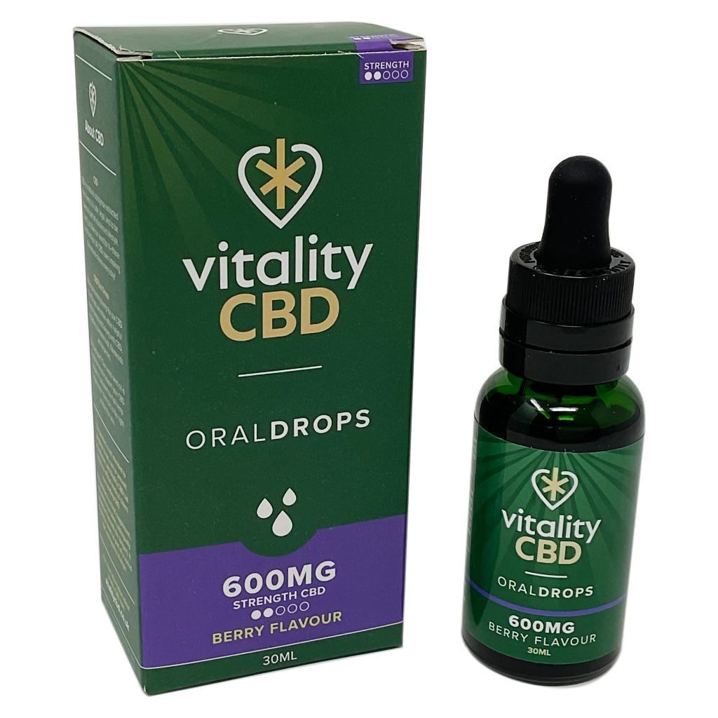 Vitality CBD 600mg Oral Drops Berry Flavour 30ml - CBD