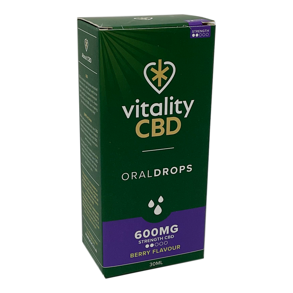Vitality CBD 600mg Oral Drops Berry Flavour 30ml - CBD