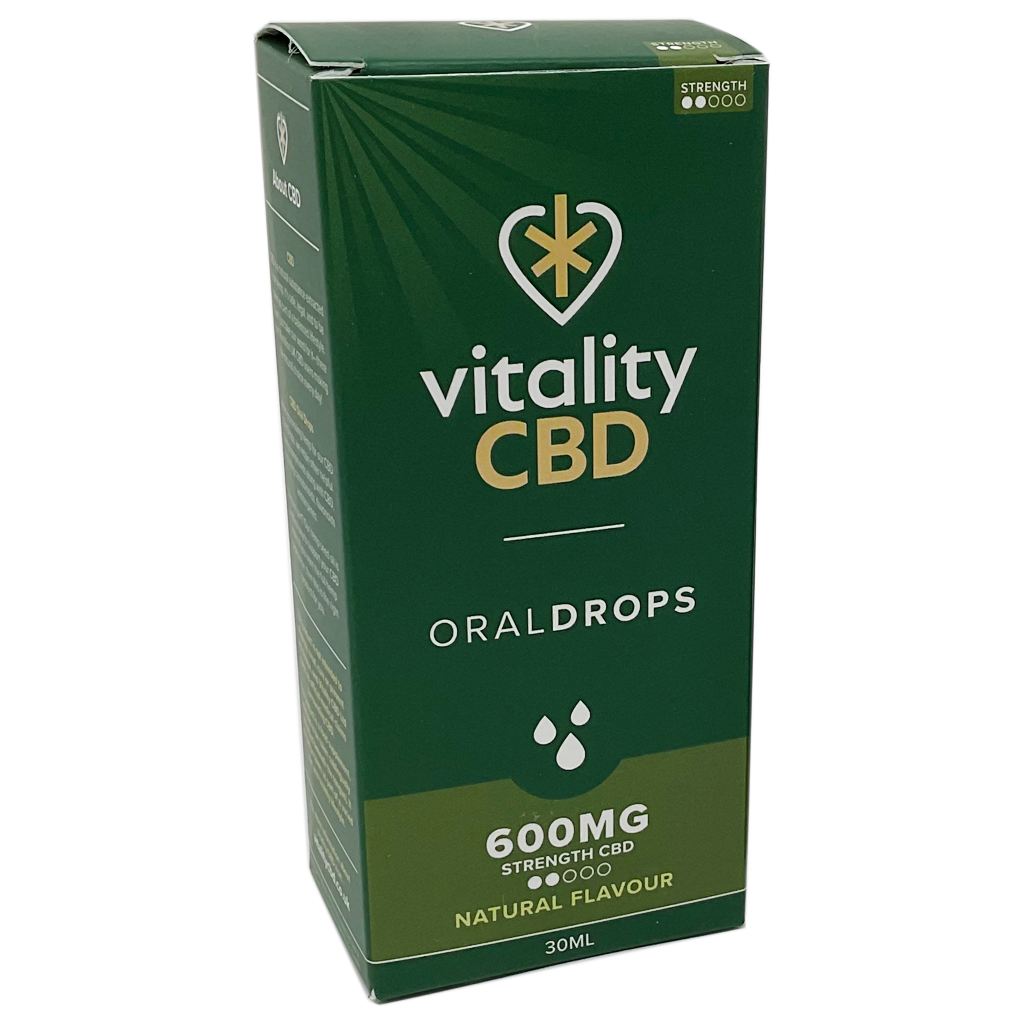 Vitality CBD 600mg Oral Drops Natural Flavour 30ml - CBD