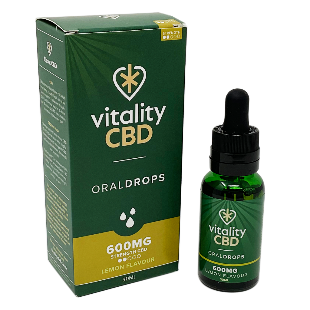 Vitality CBD 600mg Oral Drops Lemon Flavour 30ml - CBD
