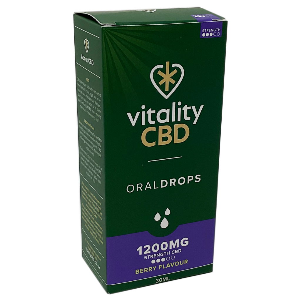Vitality CBD 1200mg Oral Drops Berry Flavour 30ml - CBD