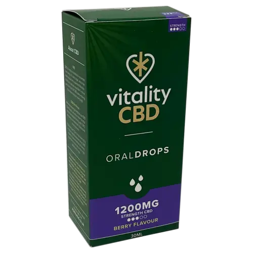 Vitality CBD 1200mg Oral Drops Berry Flavour 30ml - CBD