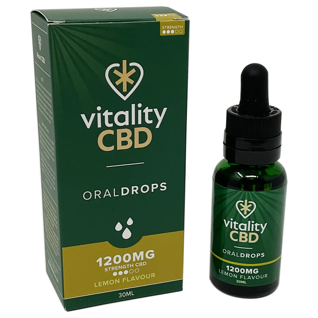 Vitality CBD 1200mg Oral Drops Lemon Flavour 30ml - CBD