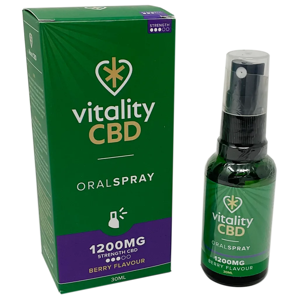 Vitality CBD 1200mg Oral Spray Berry Flavour 30ml - CBD