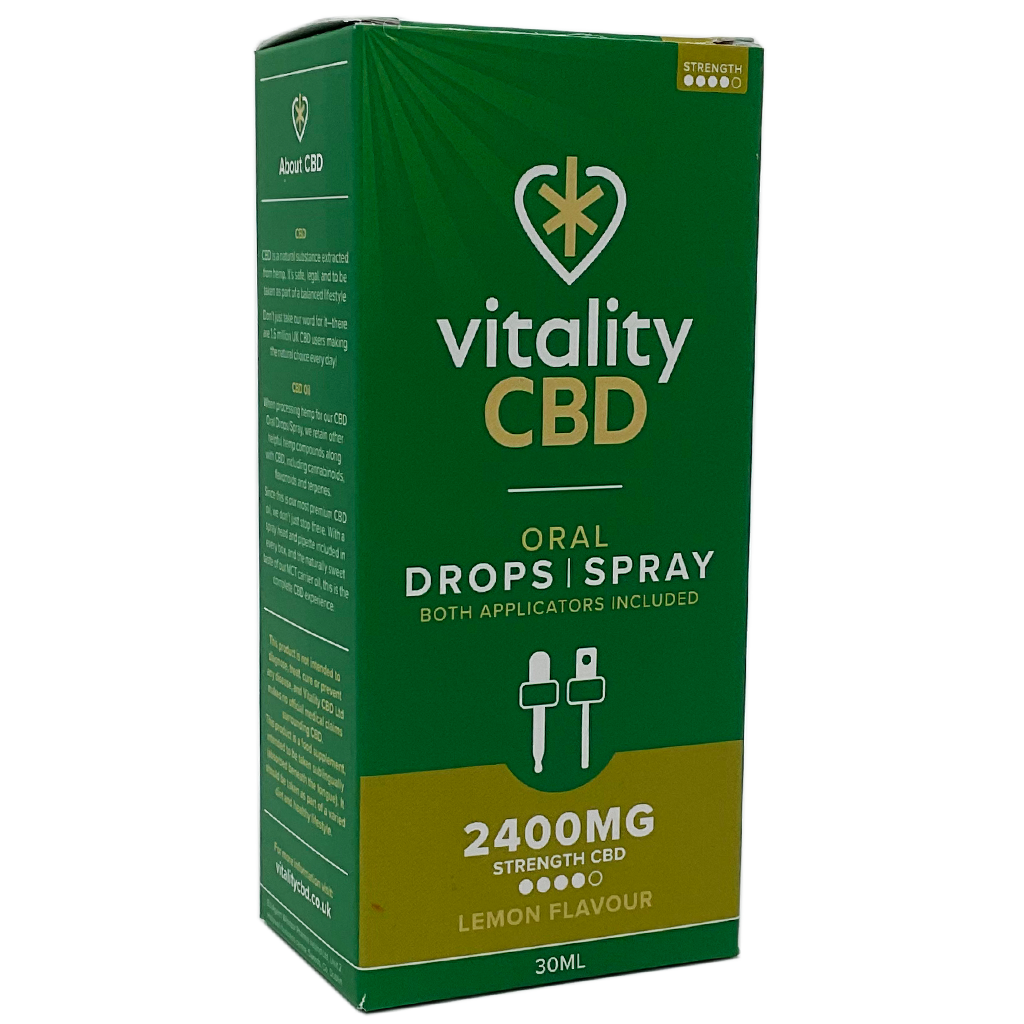 Vitality CBD 2400mg Oral Drops/Spray Lemon Flavour 30ml - CBD