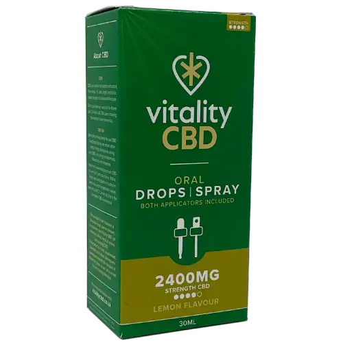 Vitality CBD 2400mg Oral Drops/Spray Lemon Flavour 30ml - CBD