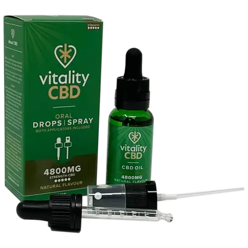Vitality CBD 4800mg Oral Drops/Spray Natural Flavour 30ml - CBD