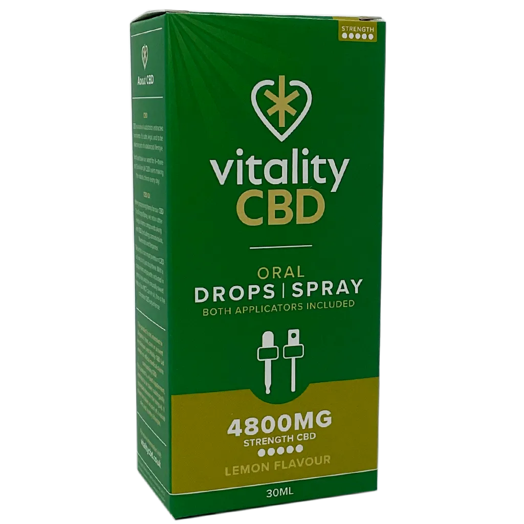 Vitality CBD 4800mg Oral Drops/Spray Lemon Flavour 30ml - CBD