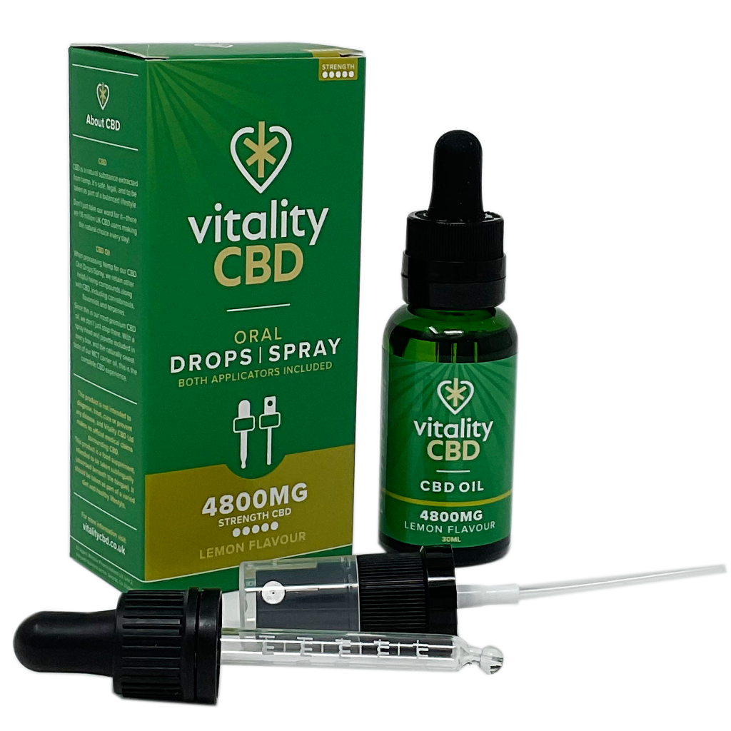 Vitality CBD 4800mg Oral Drops/Spray Lemon Flavour 30ml CBD Drops