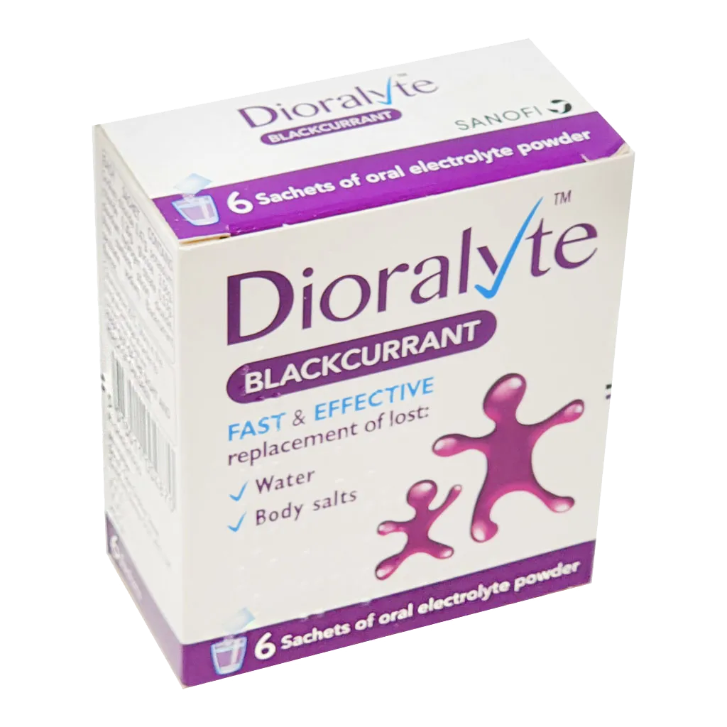 Dioralyte Blackcurrant Sachets - 6 Sachets - Diarrhoea