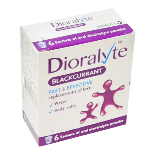Dioralyte Blackcurrant Sachets - 6 Sachets - Diarrhoea