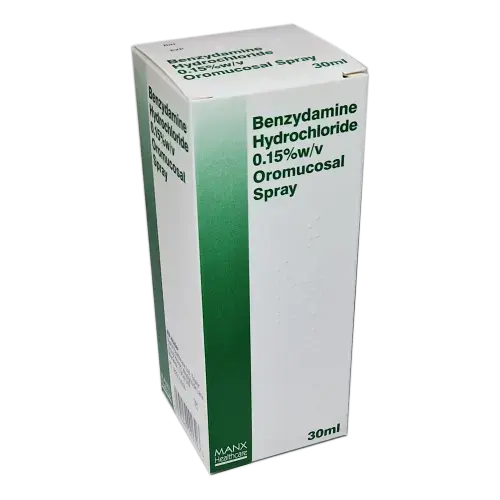 Benzydamine (Generic Difflam) 0.15% Oral Spray 30ml - Cold and Flu