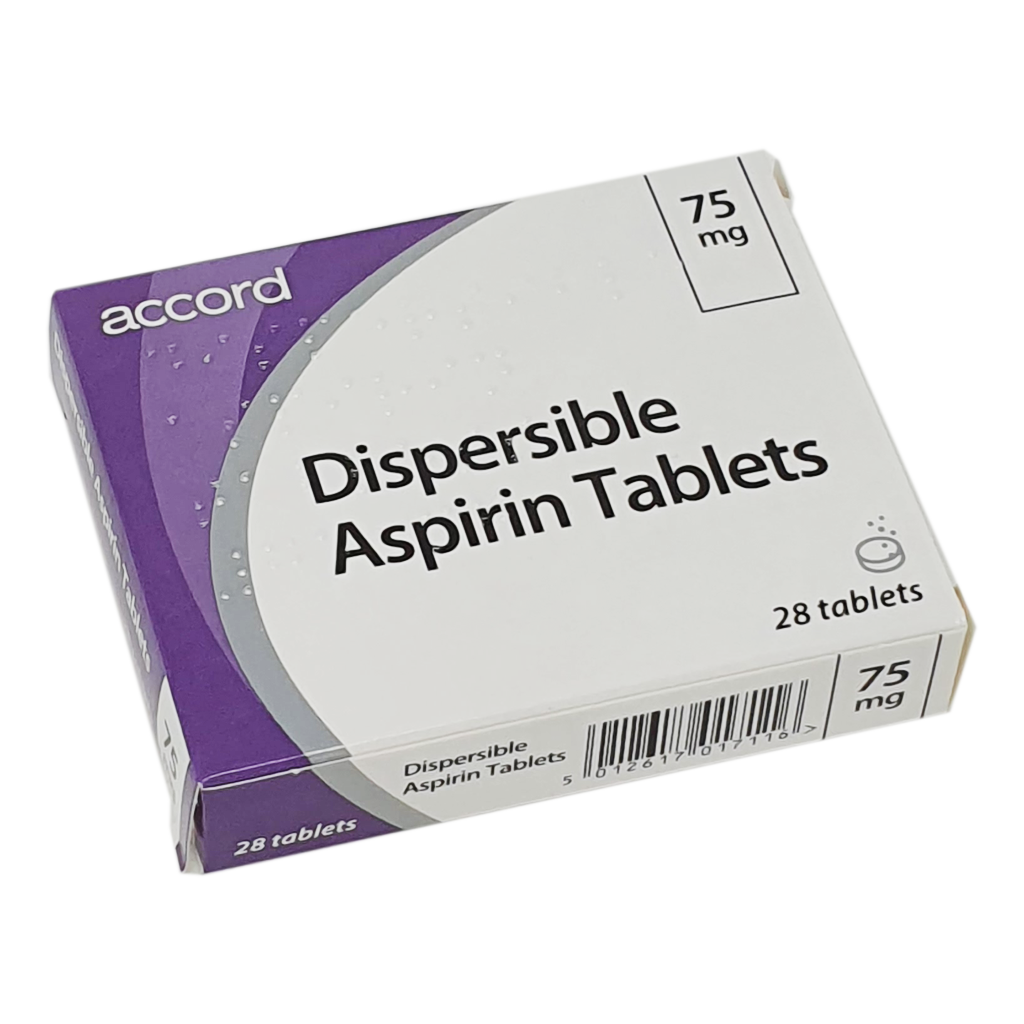 Aspirin Dispersible 75mg Tablets - 28 Tablets - Pain Relief