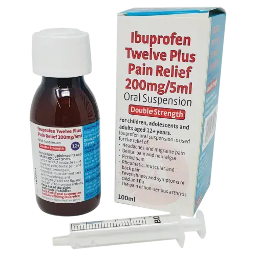 Ibuprofen Twelve Plus 200mg/5ml Oral Suspension 100ml - Cold and Flu