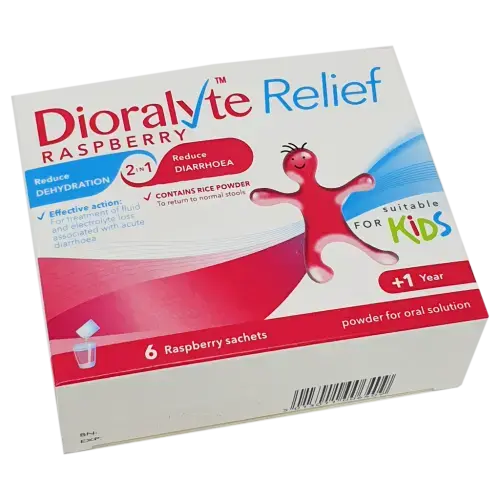 Dioralyte Relief Raspberry Sachets - 6 Sachets - Diarrhoea