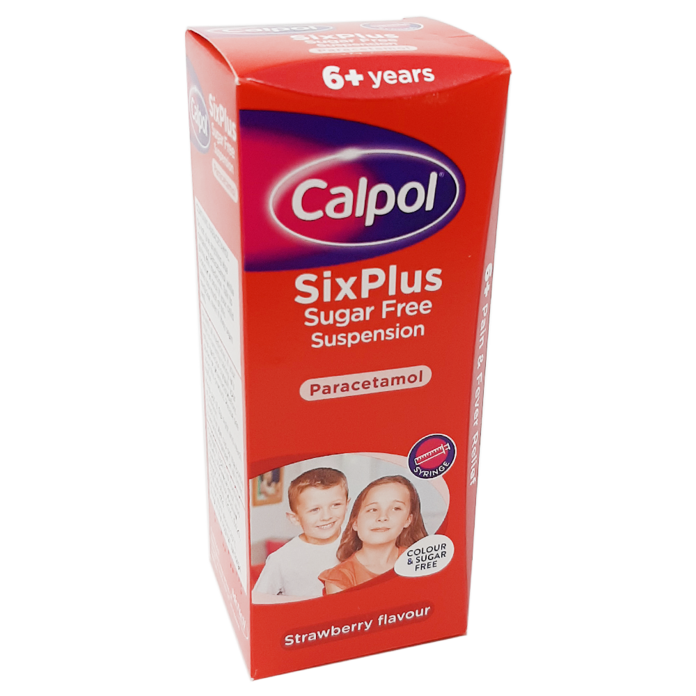 Buy Calpol Six Plus Sugar Free Suspension Strawberry Flavour 200ml Online