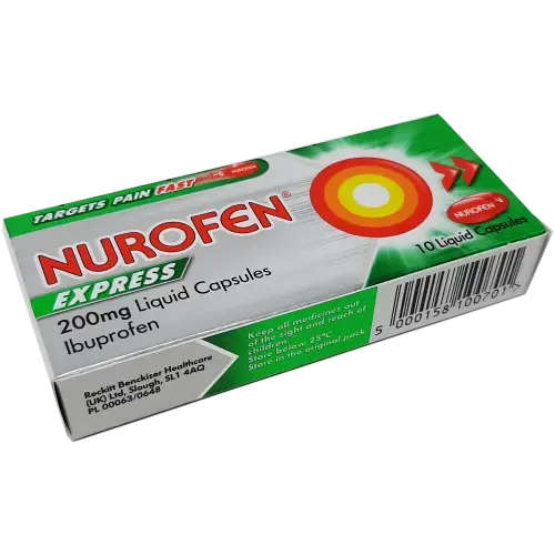 Nurofen Express 200Mg Liquid Capsules - 10 Capsules