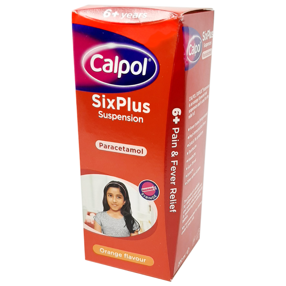 Calpol Six Plus Suspension Orange Flavour 200ml - Pain Relief