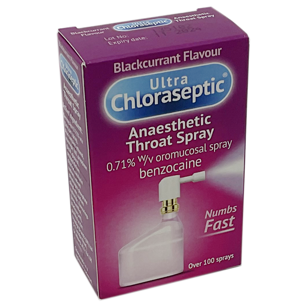 Ultra Chloraseptic Blackcurrant Flavour Anaesthetic Throat Spray - Ear, Nose & Throat