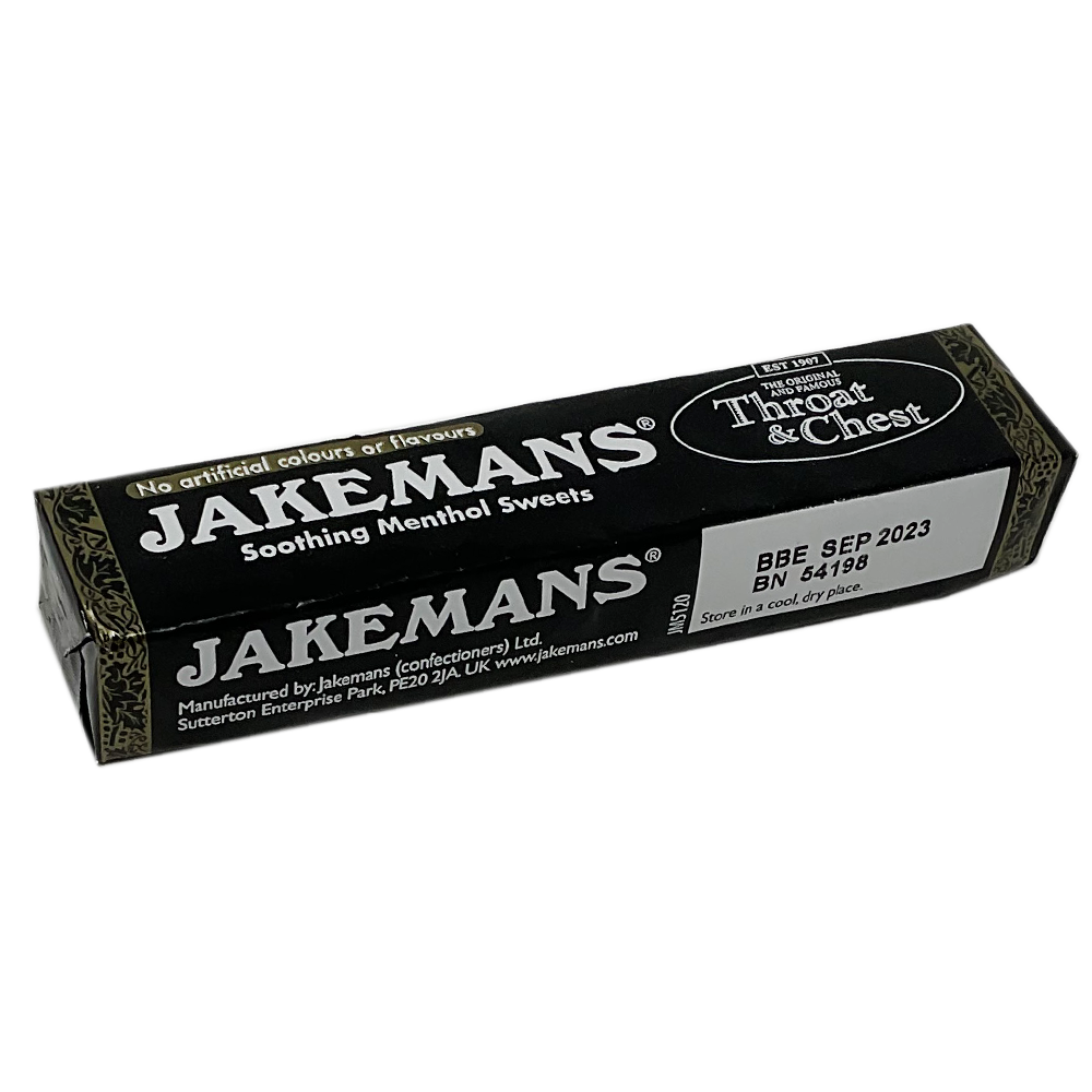 Jakemans Throat & Chest Soothing Menthol Sweets 41g Stick - Cold and Flu